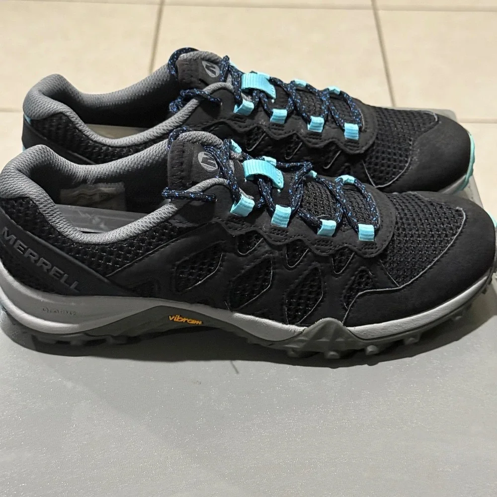 Merrell Women Siren Edge 3 Aerosport Hiking Trail Shoes Black / Turquoise / Aqua